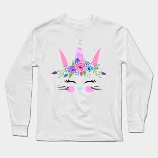 Bunny Unicorn Funny Easter Day Long Sleeve T-Shirt